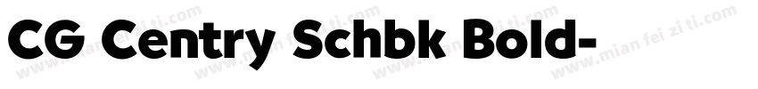 CG Centry Schbk Bold字体转换